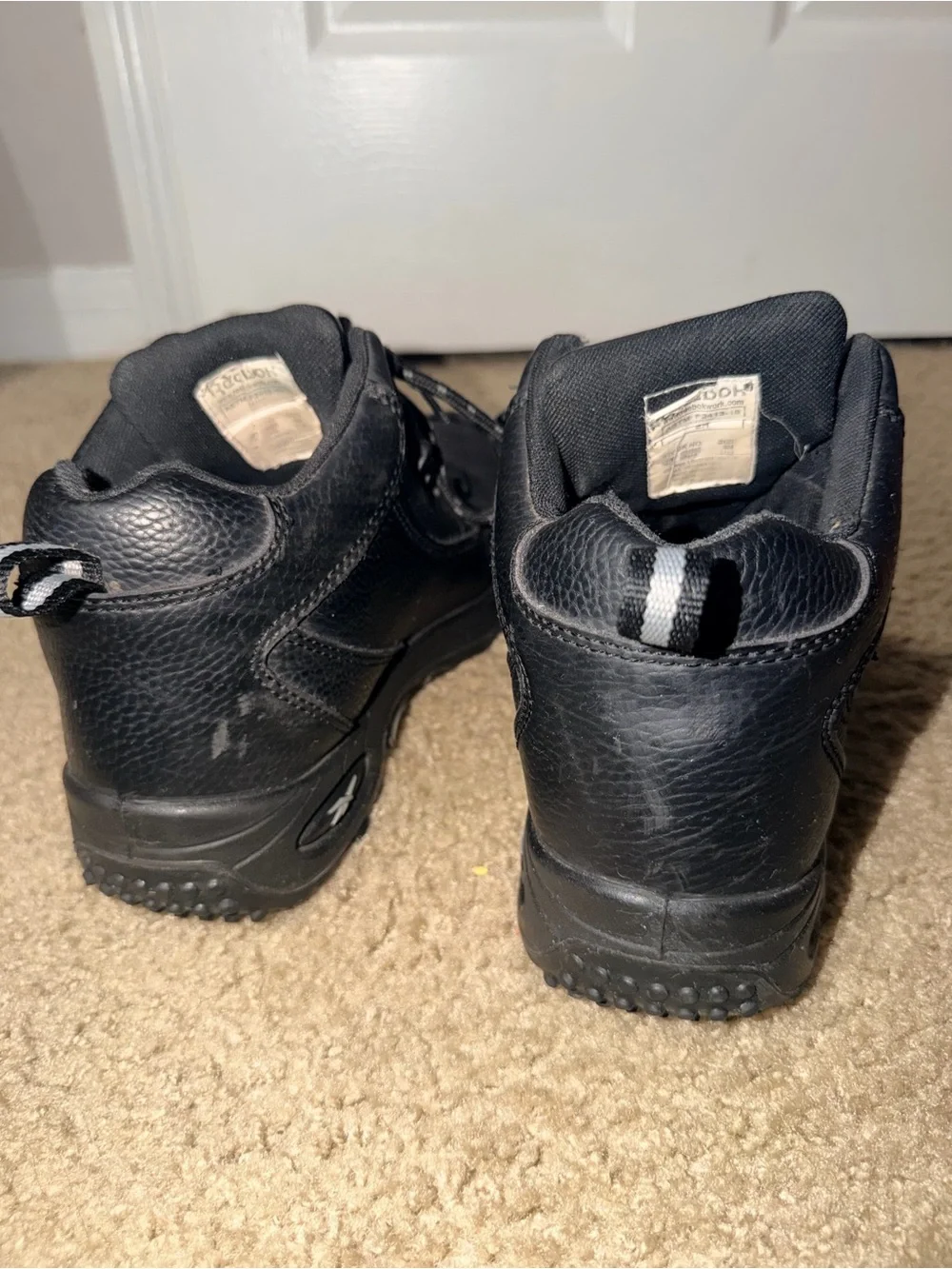 Reebok Work Men’s 9M Black Leather Waterproof Slip Resistant Work Boots